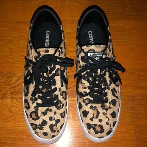 Cheetah converse shoes
